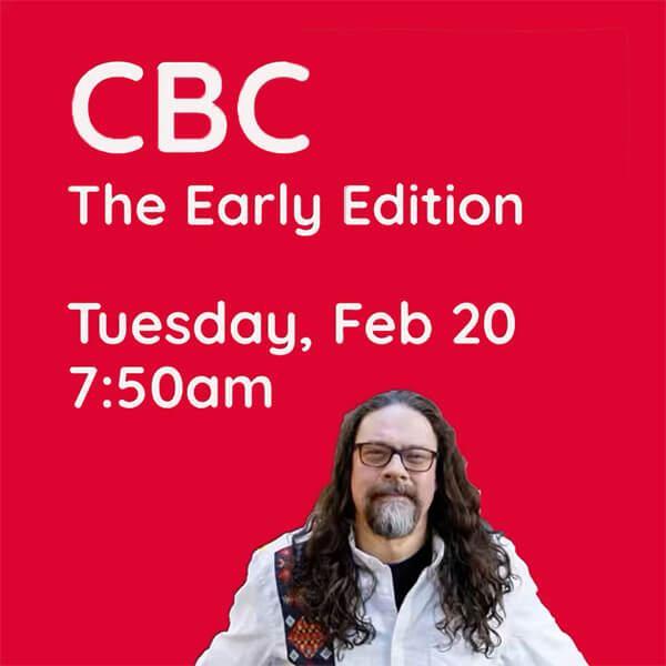 Featured image for “Joseph talks storytelling and his latest work in progress on CBC’s Early Edition”